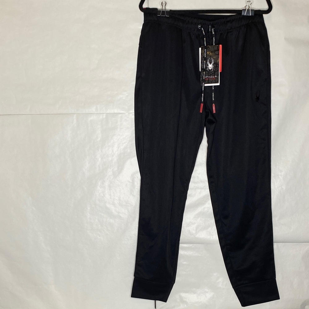 Spyder Black Men's Joggers with Red Drawstring Accents